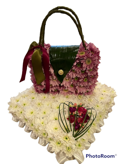 Handbag - A bespoke personalised tribute celebrating a love of fashion, carefully crafted to create a unique and memorable farewell.